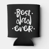 Urban Beste Papa Ooit Witte Script Vaderdag Cadeau Blikjeskoeler (Achterkant)