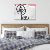 Urban Bicycle Hitching Post Canvas Afdruk (Insitu (Slaapkamer))