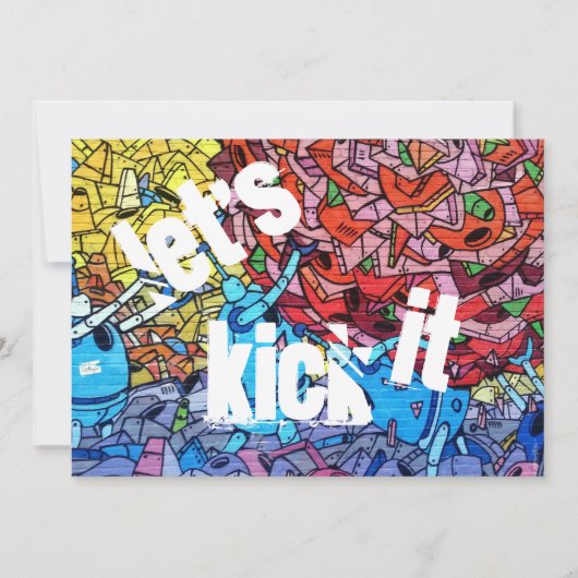 Urban Birthday Uitnodiging (Voorkant)