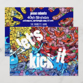 Urban Birthday Uitnodiging (Voorkant / Achterkant)