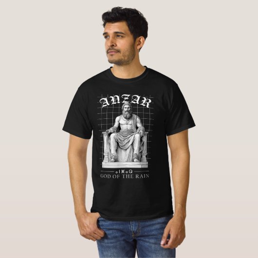 Urban Black and White Anzar Amazigh Mythology T-shirt (Voorkant volledig)