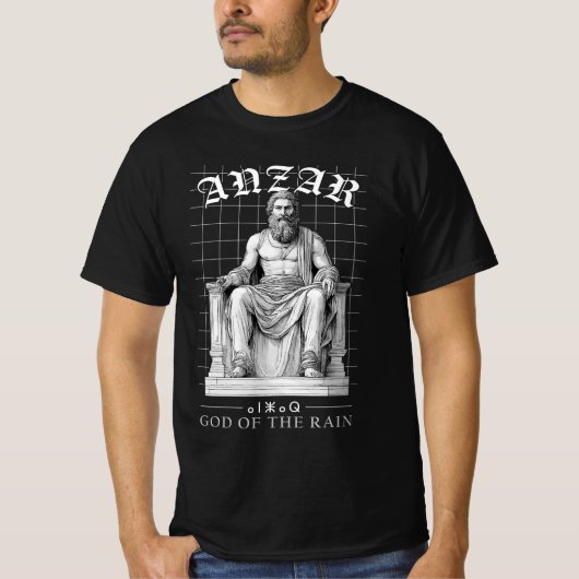 Urban Black and White Anzar Amazigh Mythology T-shirt (Voorkant)