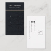 URBAN BLACK KRAFT STIPPEN 3 STUD OORBEL DISPLAY KA VISITEKAARTJE (Voorkant / Achterkant)