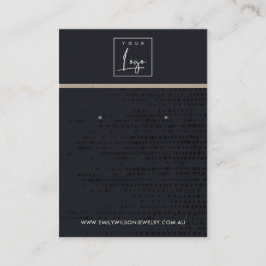 URBAN BLACK KRAFT STIPPEN STUD OORBEL DISPLAY KAAR VISITEKAARTJE