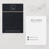 URBAN BLACK KRAFT STIPPEN STUD OORBEL DISPLAY KAAR VISITEKAARTJE (Voorkant / Achterkant)