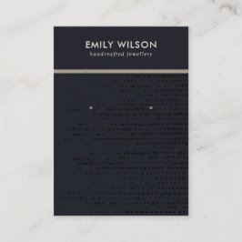 URBAN BLACK KRAFT STIPPEN STUD OORBEL DISPLAY KAAR VISITEKAARTJE