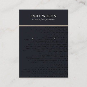 URBAN BLACK KRAFT STIPPEN STUD OORBEL DISPLAY KAAR VISITEKAARTJE