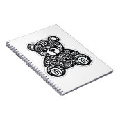 Urban Black & White Bear Spiral Notebook Notitieboek (Rechterzijde)