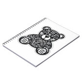 Urban Black & White Bear Spiral Notebook Notitieboek (Linkerzijde)