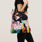 Urban Bloom Silhouette Tote Bag🌸✨ Bag (Dichtbij)