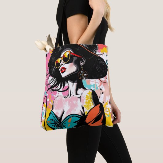 Urban Bloom Silhouette Tote Bag🌸✨ Tote Bag (Dichtbij)