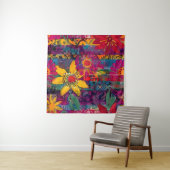 Urban Bloom Vivid Graffiti Flower Explosio Poster Wandkleed (In Situ (horizontaal))