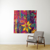 Urban Bloom Vivid Graffiti Flower Explosio Poster Wandkleed (In situ)