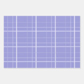 Urban Blue Tartan patroon met zwarte geometrie Inpakpapier Vel (Voorkant 3)