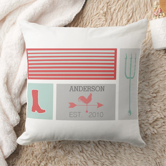 Urban Boerderij Pattern Kussen (Deken)