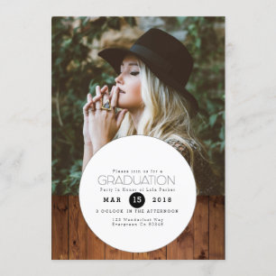 Urban Boho   Cirkel Graduation Party Foto Kaart