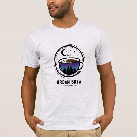Urban Brew City Skyline Coffee T-shirt (Voorkant)