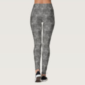 Urban Brick Wall Texture Cool Grey Pattern Leggings (Achterkant)