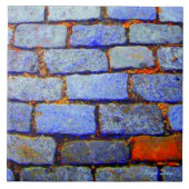 Urban Bricks (Blue) Tegel/Trivet Tegeltje (Voorkant)