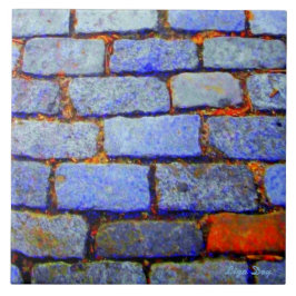 Urban Bricks (Blue) Tegel/Trivet Tegeltje