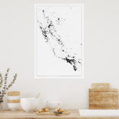 Urban California Census Dotmap Poster (Keuken)
