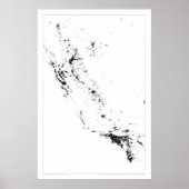 Urban California Census Dotmap Poster (Voorkant)