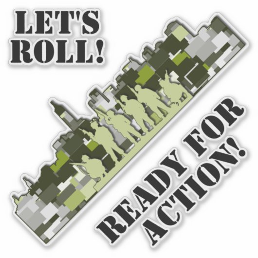 Urban Camo Cityscape Sticker (Voorkant)