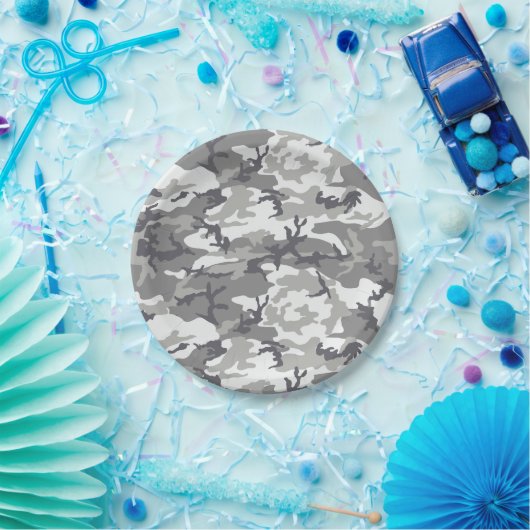 Urban Camo Papieren Bordje (Feest)