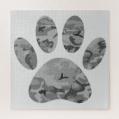 Urban Camo Puppy Paw Print Legpuzzel (Verticaal)