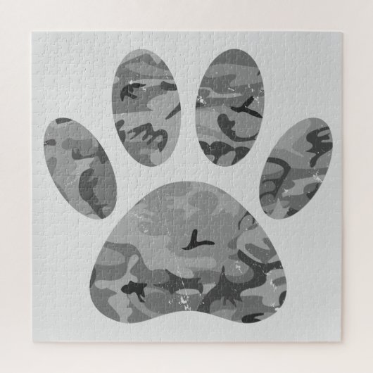 Urban Camo Puppy Paw Print Legpuzzel (Verticaal)
