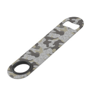 Urban Camouflage Camo Black Silver sparkle Army Speed Flessenopener