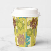 Urban Camouflage Floral Pattern Birthday Papieren Bekers (Rechts)