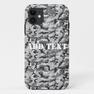 Urban Camouflage Pattern - Black & Grey iPhone 11 Hoesje