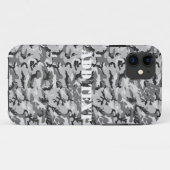 Urban Camouflage Pattern - Black & Grey Case-Mate iPhone Case (Achterkant (horizontaal))