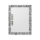 Urban Camouflage Pattern - Black & Grey Notitieblok (Linkerzijde)