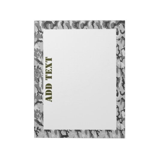 Urban Camouflage Pattern - Black & Grey Notitieblok (Linkerzijde)