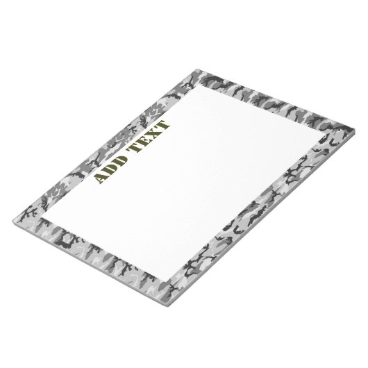 Urban Camouflage Pattern - Black & Grey Notitieblok (Schuin)
