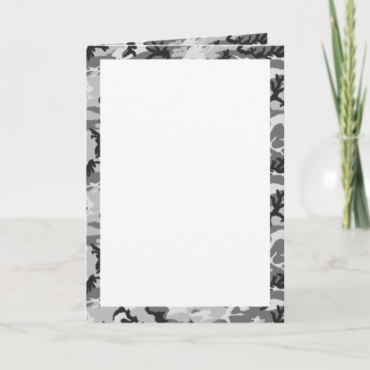 Urban Camouflage Pattern - Black & Grey Notitiekaartje (Voorkant)