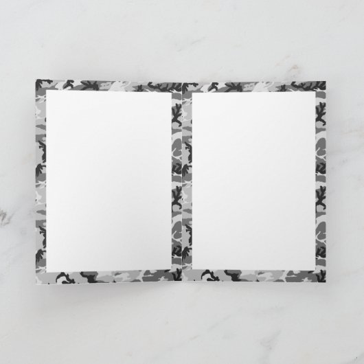 Urban Camouflage Pattern - Black & Grey Notitiekaartje (Binnen)