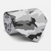 Urban Camouflage Pattern - Black & Grey Stropdas (Opgerold)