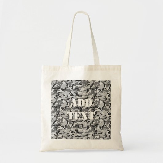 Urban Camouflage Pattern - Black & Grey Tote Bag (Voorkant)