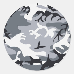 Urban Camouflage Ronde Sticker