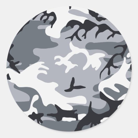 Urban Camouflage Ronde Sticker (Voorkant)