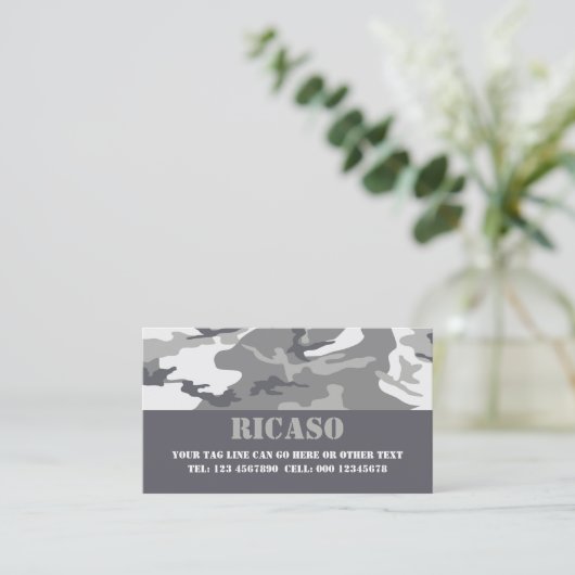 Urban Camouflaged Pattern Visitekaartje (Staand voorkant)