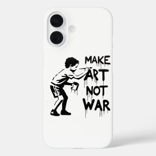 Urban Canvas: Rebel Artiest iPhone Case (Achterkant)