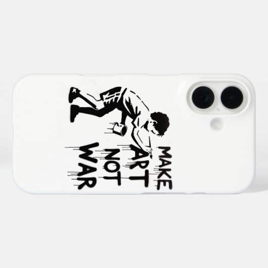 Urban Canvas: Rebel Artiest iPhone Case (Achterkant (horizontaal))