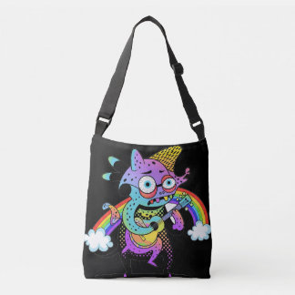 Urban Cartoon Chaos - Funky Graffiti Style Charact Crossbody Tas