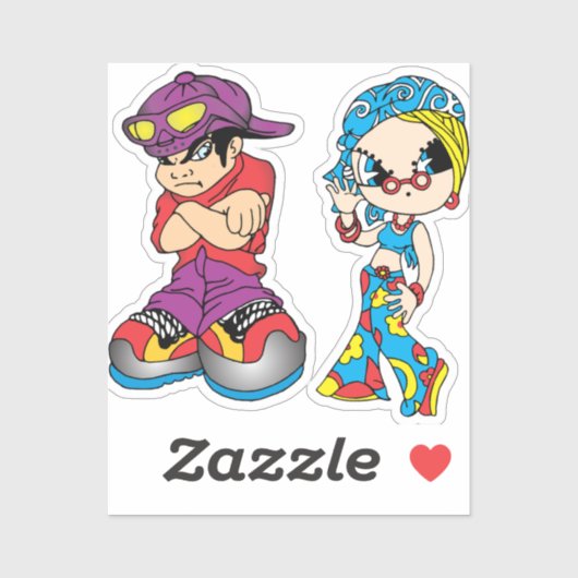Urban Cartoon Duo Tee Sticker (Vel)