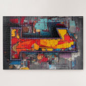 Urban Champion: Gritty Graffiti Nummer Een Legpuzzel (Horizontaal)