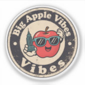 Urban Charm_ New York Apple  Style Sticker (Voorkant)